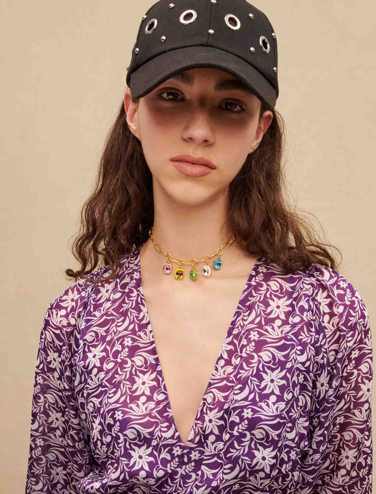 Lange jurk met bloemenprint - Onirique