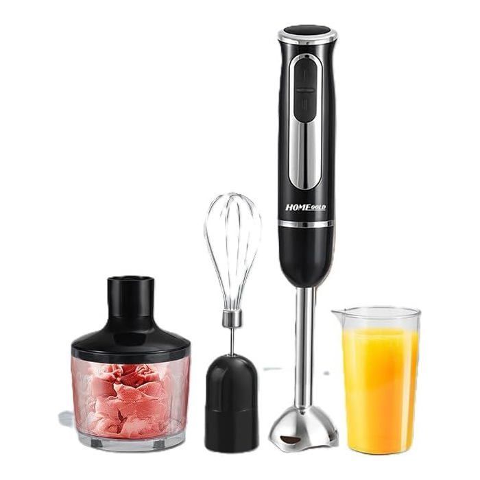 Mixeur plongeant OneTouch - Mini robot culinaire facile à nettoyer - Robot à purée pour bébé - Ensemble compact 4 pièces pour