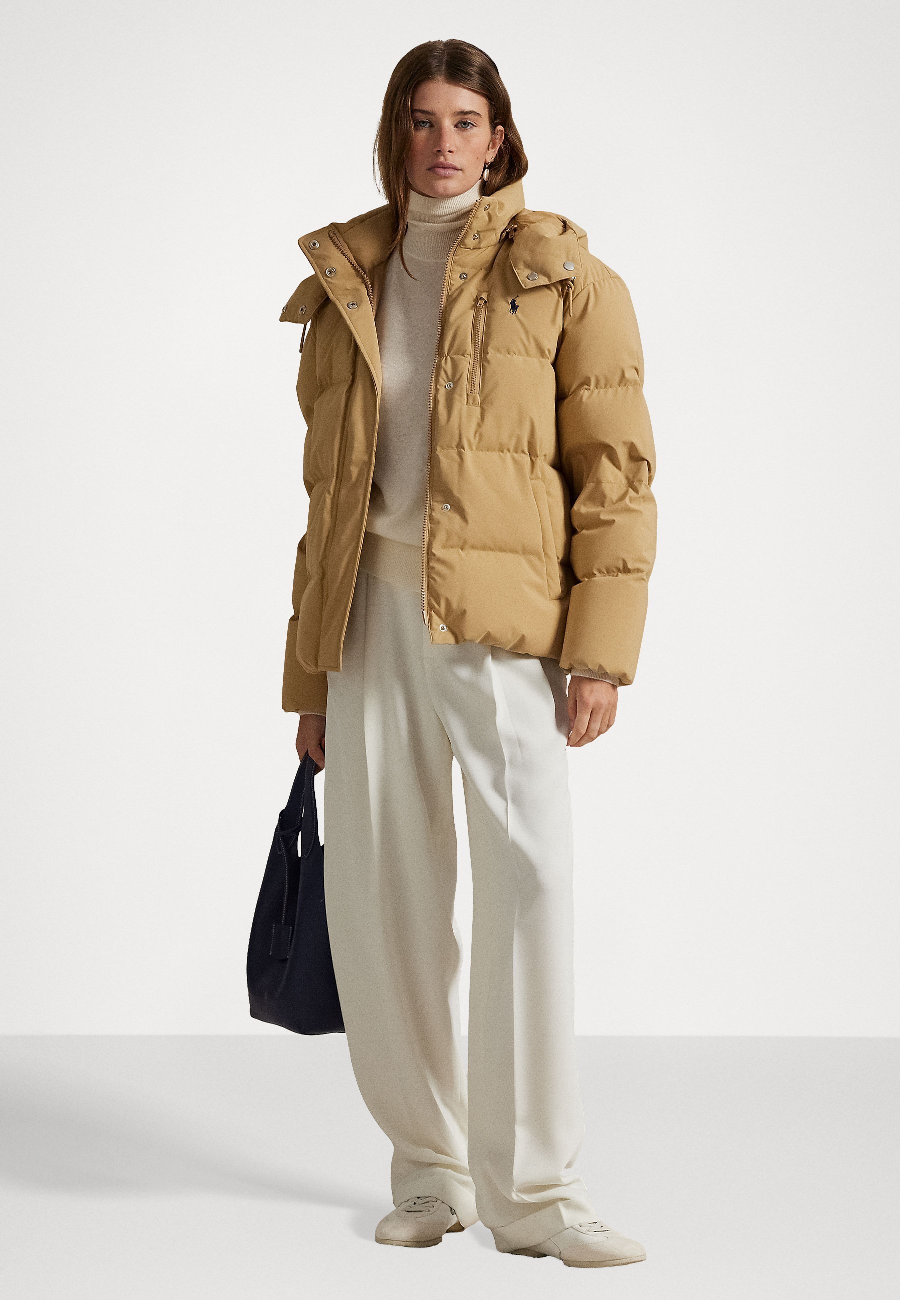 Polo Ralph Lauren gewatteerde donsjas met capuchon - Donsjas - klassiek camel