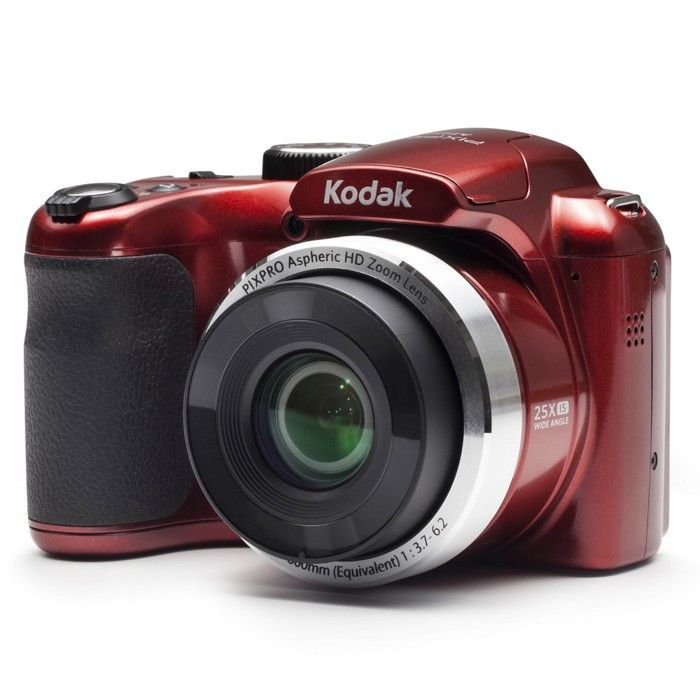 KODAK Pixpro AZ252 - 16 megapikselin digitaalinen siltakamera, 25x optinen zoom, 720p HD -video, kuvanvakain, 3 tuuman LCD-näyttö - punainen