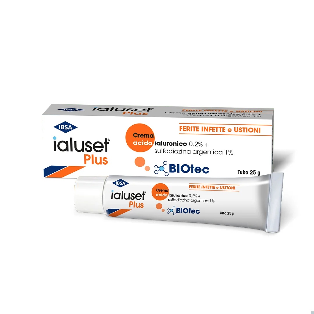 IALUSET Crema Ialuset Plus para heridas infectadas y quemaduras 25 g