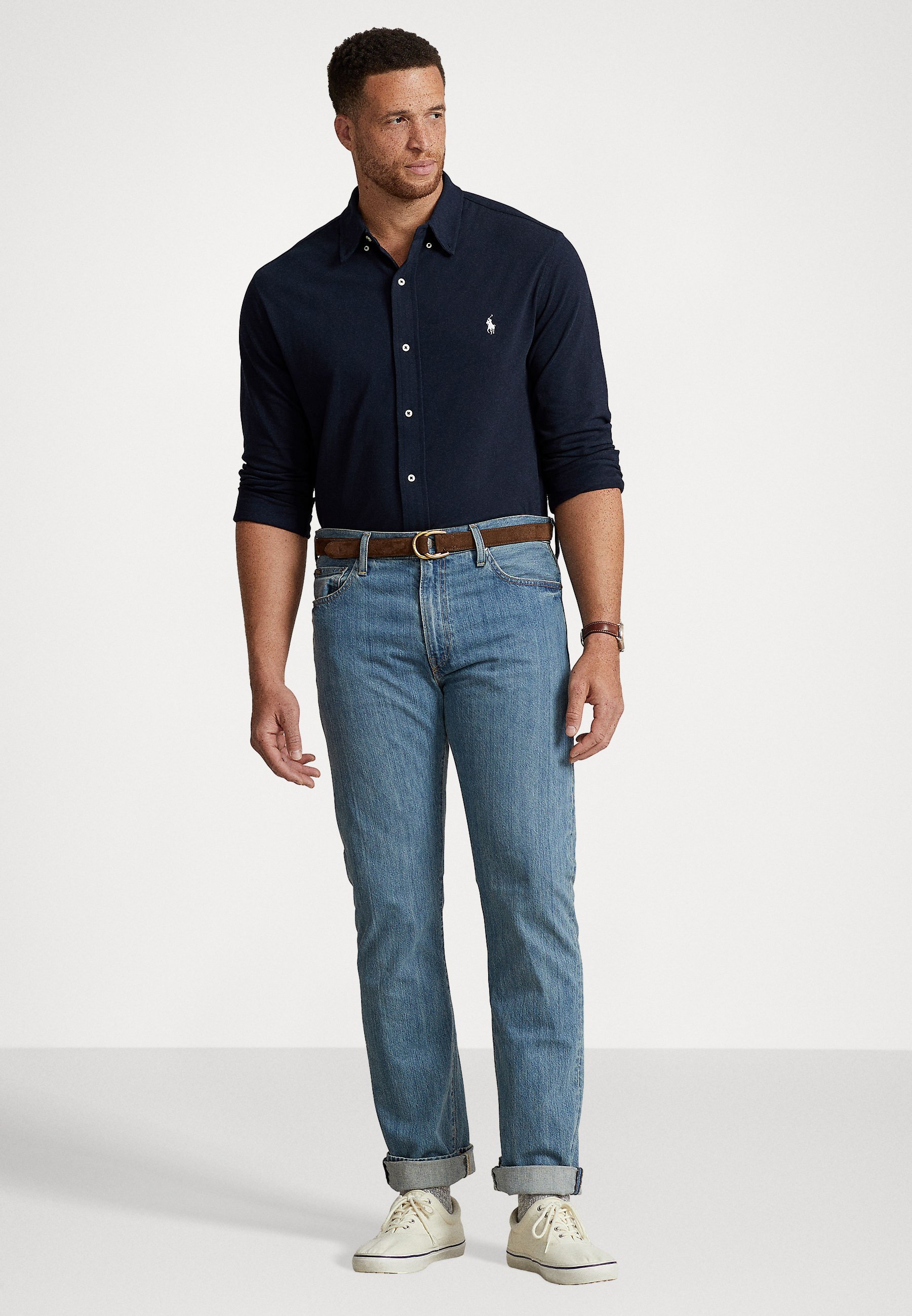 Polo Ralph Lauren Big & Tall Featherweight Mesh Shirt - Shirt - Aviator Navy