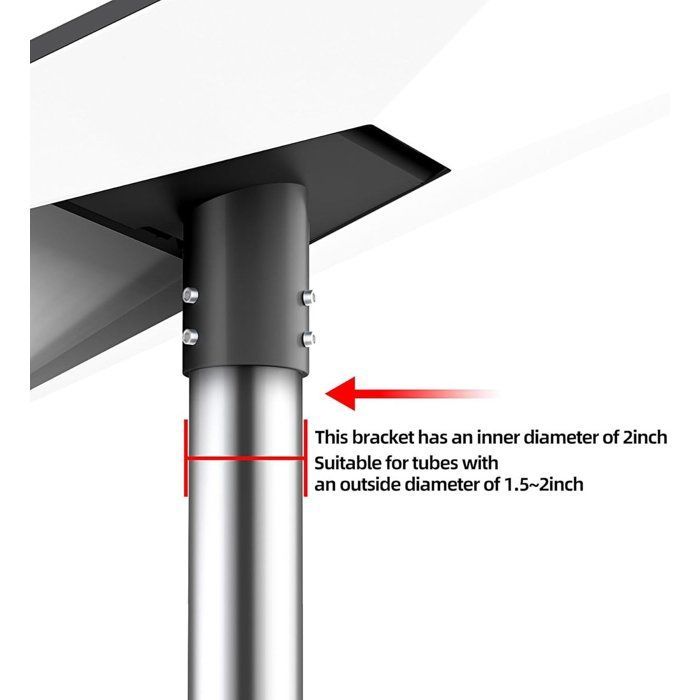 Kit de montaje de adaptador de tubería de alta resistencia Starlink Gen 3 - Kit estándar Starlink - Soporte V3 ajustable para techo, poste o pared