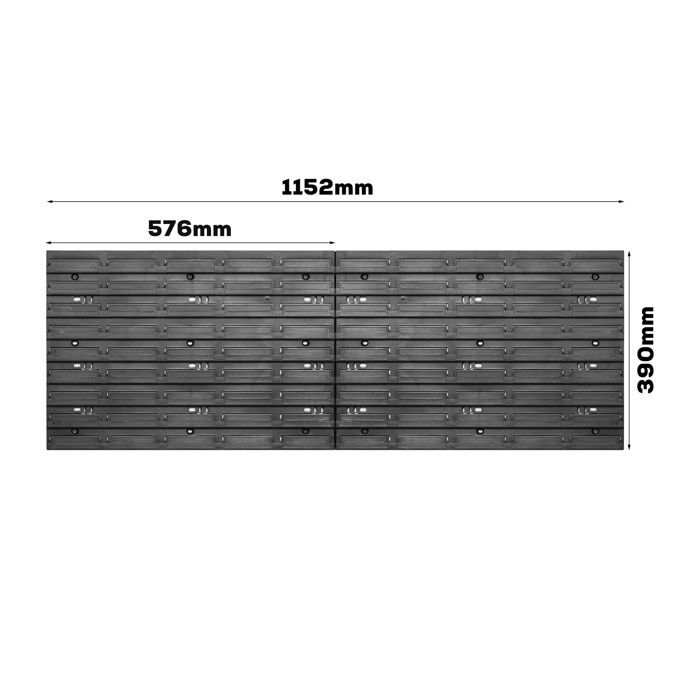 Prateleira de parede - GARRAFA - 115 x 39 cm - Kit completo - Suportes e recipientes - Plástico