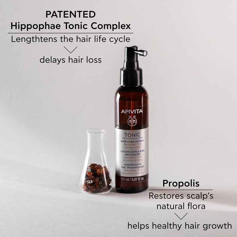 Loção Tônica Apivita para Queda de Cabelo, spray antiqueda