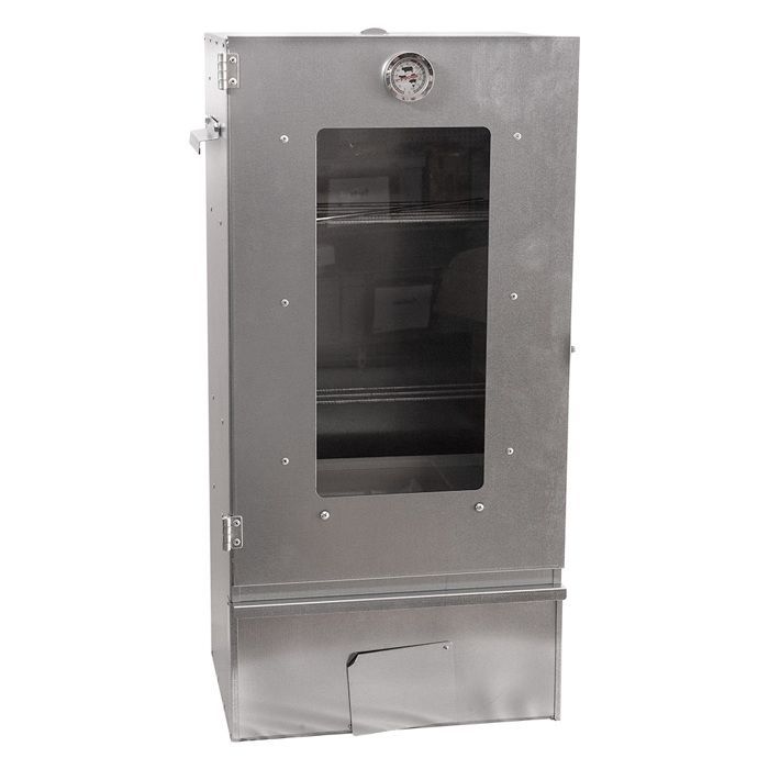 Fumador de três níveis com porta de vidro, 80 cm de altura
