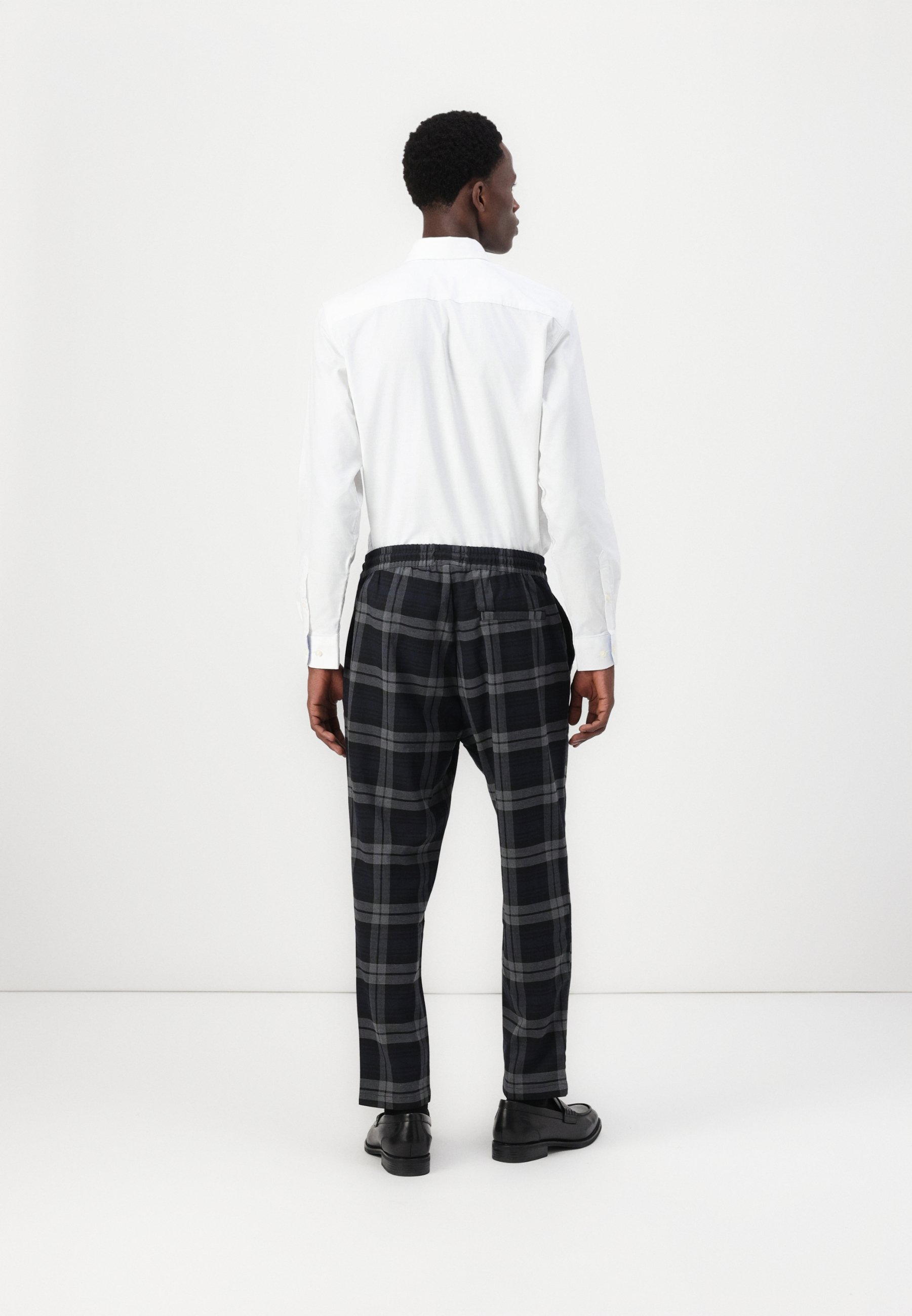 Only & Sons ONSLINUS geruite broek - donkerblauw