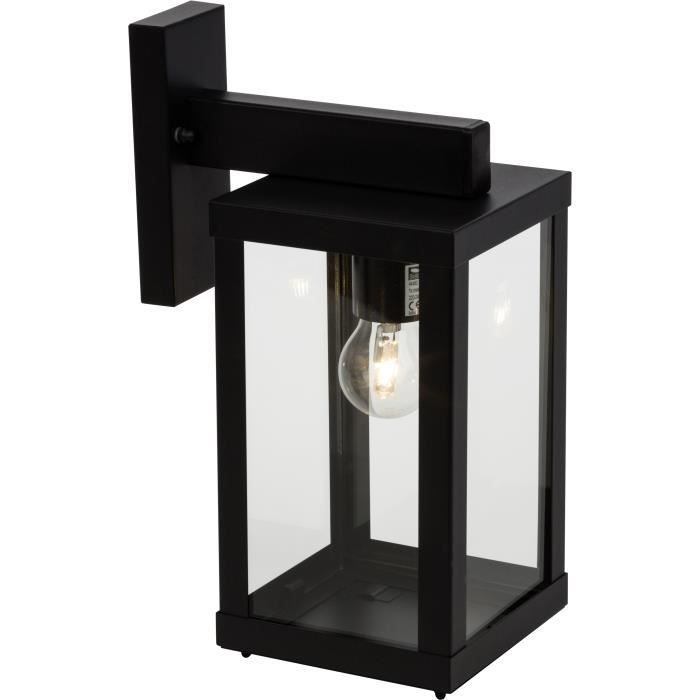 GAIA buitenspot, zwart metaal/glas, E27 1x60W - BRILLIANT