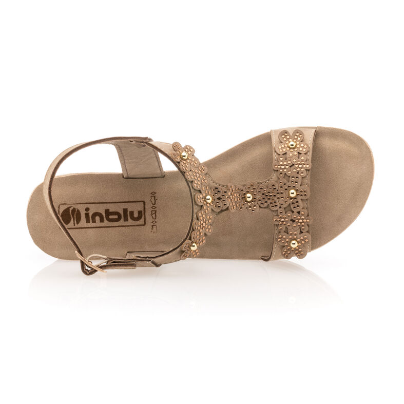 Sandalias beige para mujer / Zapatos de punta abierta
