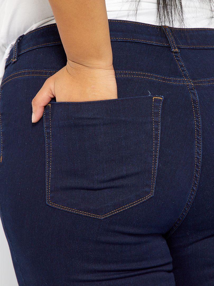 Pantalones vaqueros ajustados de talle alto ecológicos - azul