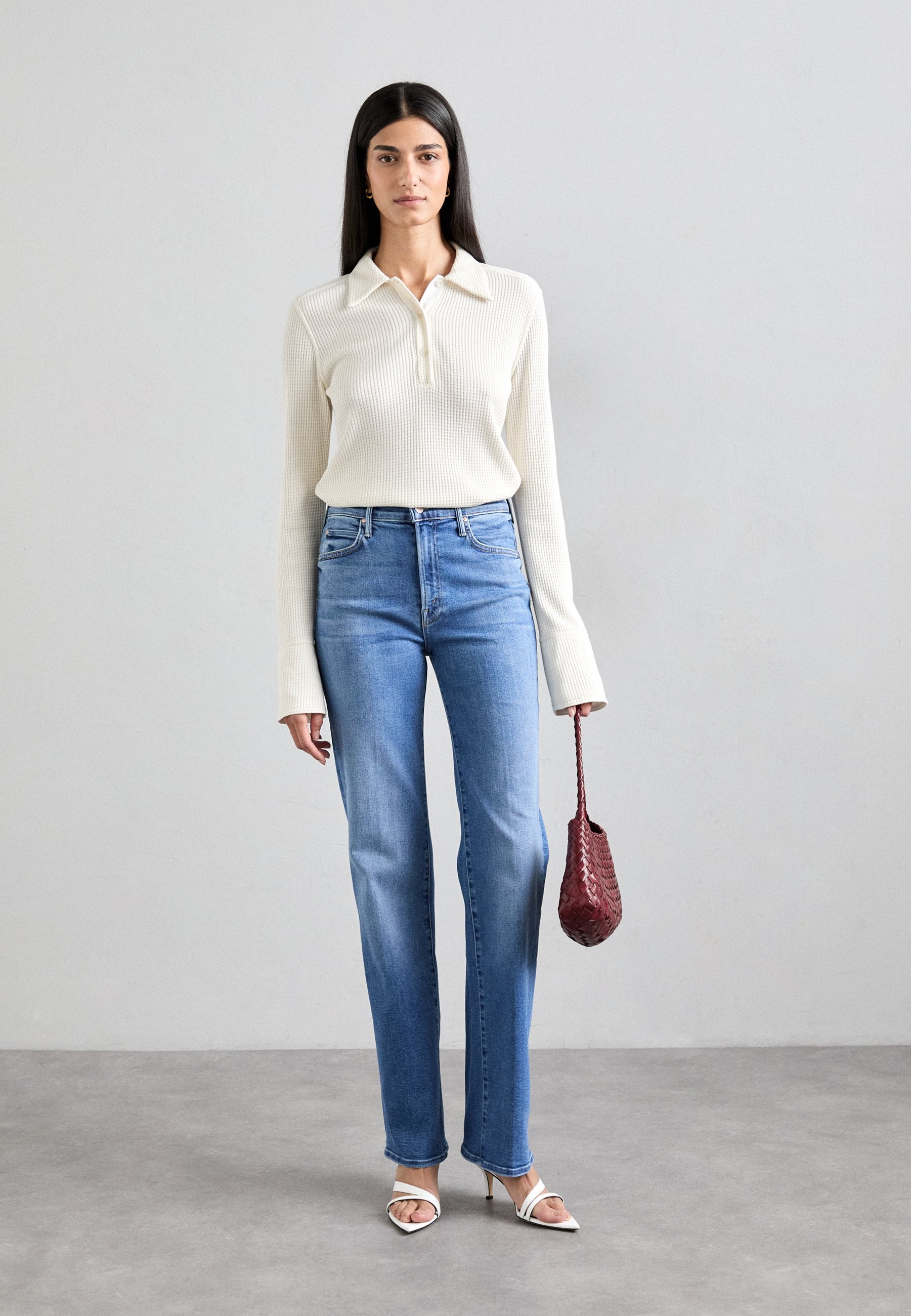 Mother THE KICK IT - Rechte jeans - lichtblauwe denim