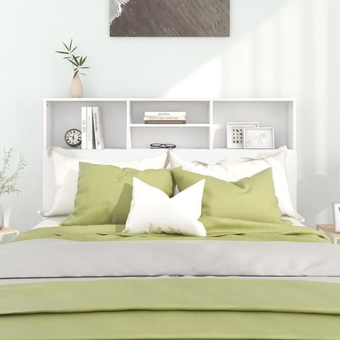 Cabeceira de guarda-roupa branca vidaXL 140x19x103,5 cm 811862