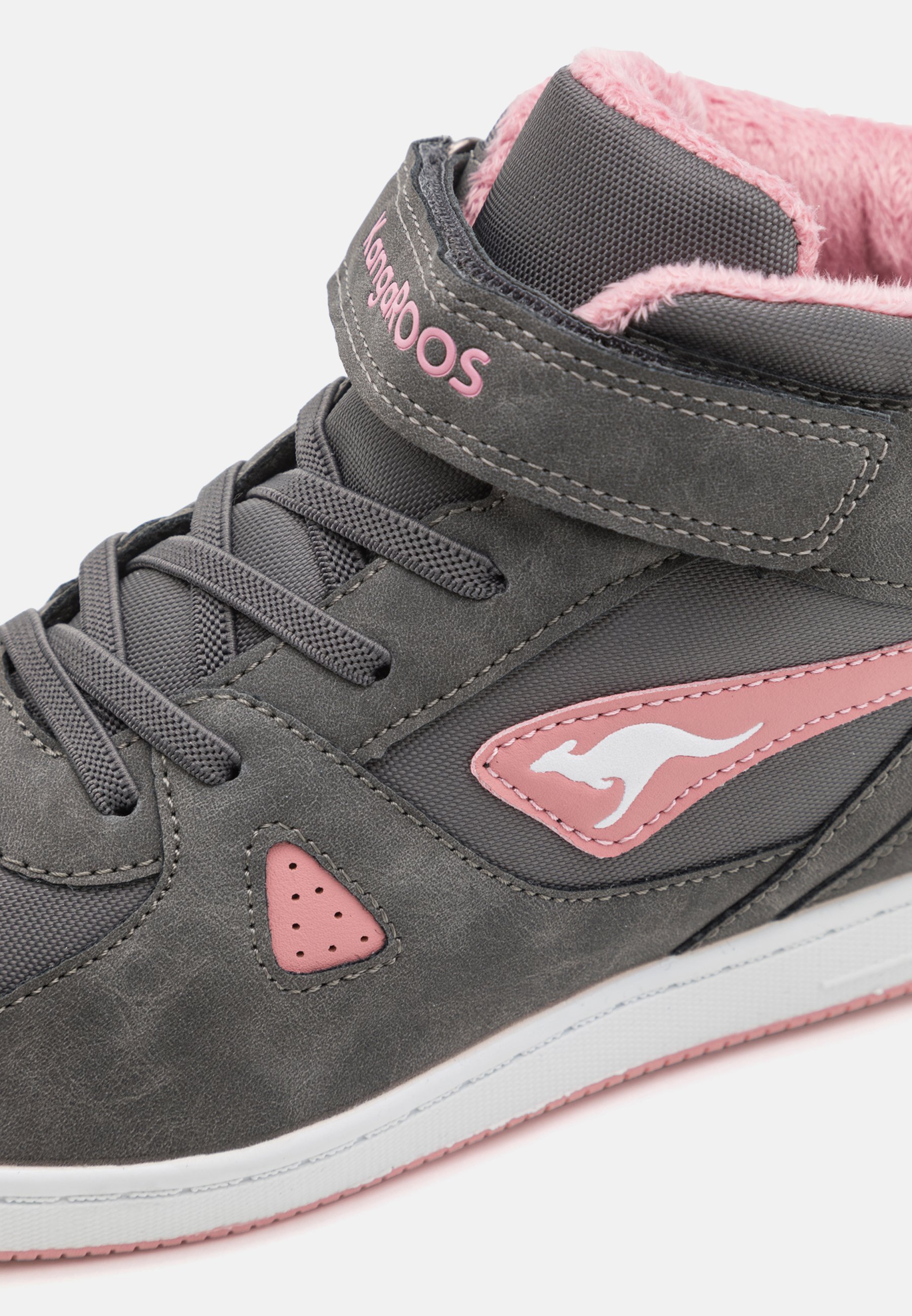 KangaROOS K-CP KALLEY II - Scarpe da ginnastica alte - grigio acciaio/rosa antico