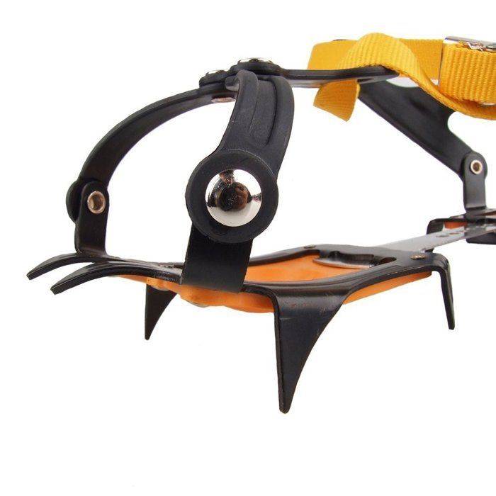 10 dientes. Incluye cadena de soldadura para tablas de snowboard. Crampones de acero inoxidable. Esquí al aire libre. Esquí de travesía en hielo. Escalada.