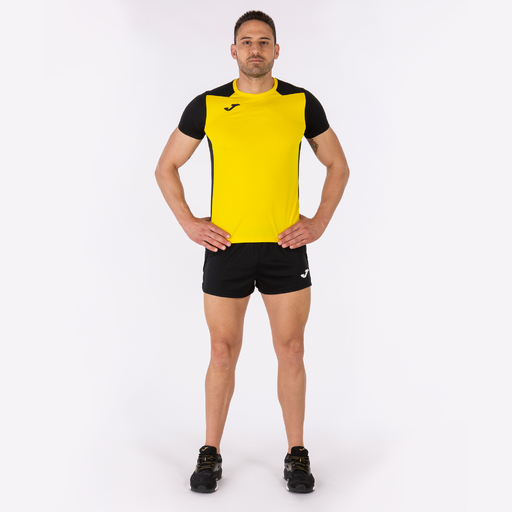 Camiseta Manga Corta Joma Record Ii Amarillo Negro