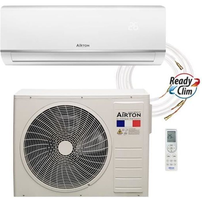 Climatiseur Mono-split Réversible - Airton - 3400/3600W - A++A+ - Programmable - 40m2
