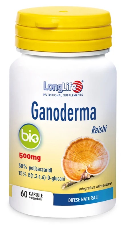 LONG LIFE Longlife Ganoderma Bio 60 kapslit Toidulisand immuunsüsteemi kaitseks