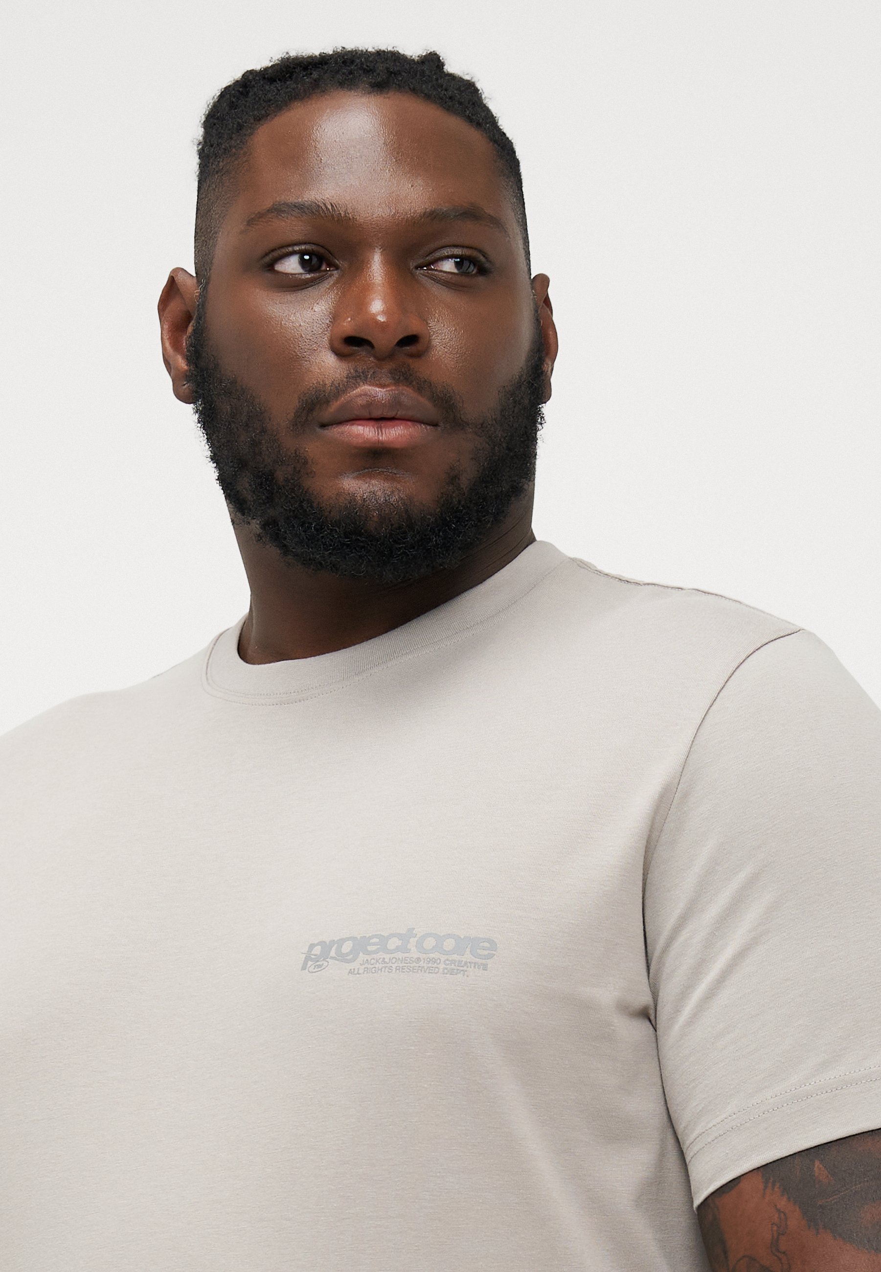 Jack & Jones JCOUNION BACK PRINT TEE CREW - Bedrucktes T-Shirt - Paloma