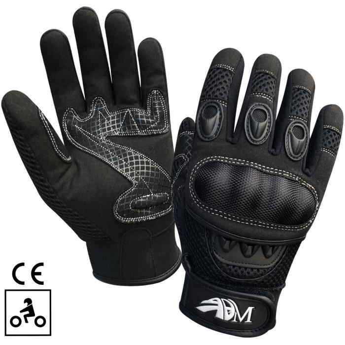 GUANTES DE MOTOCICLETA HOMOLOGADOS CE – NEGRO XL