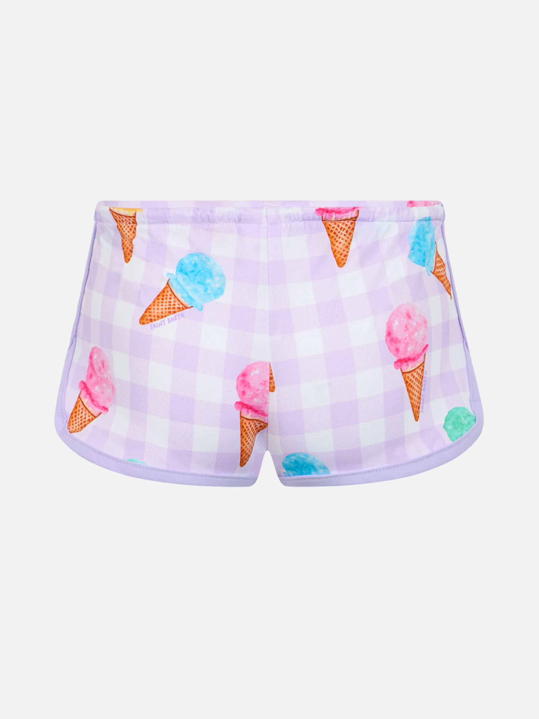 Pantaloncini da spiaggia da bambina Coco con stampa gelati