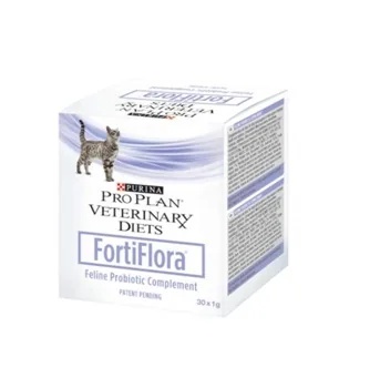 Complemento alimenticio Purina Nestlé Fortiflora para gatos de uso veterinario, 30 sobres.