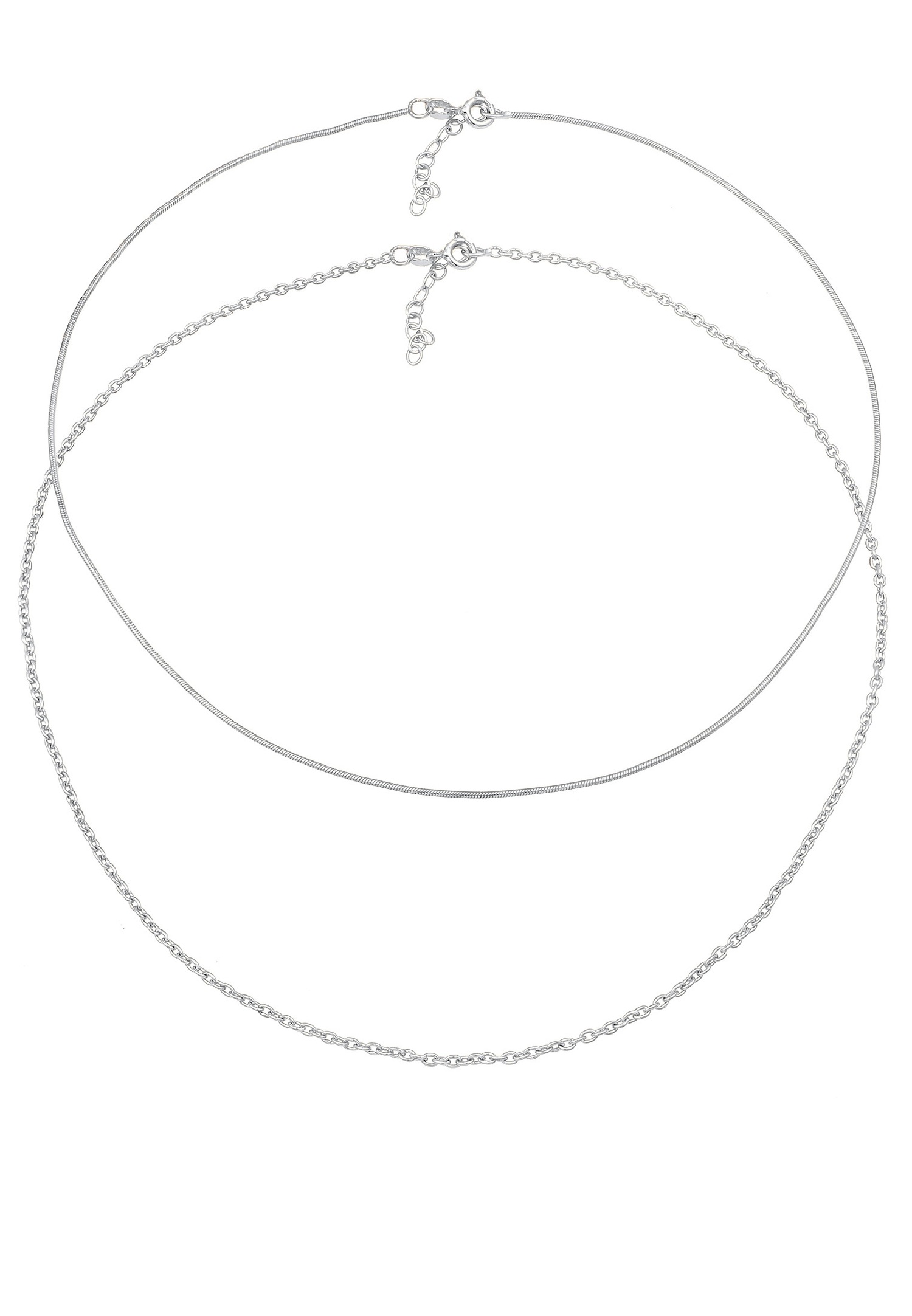 Elli Choker Chaîne d'Ancre Basic Collier Femme - (925/1000) Argent