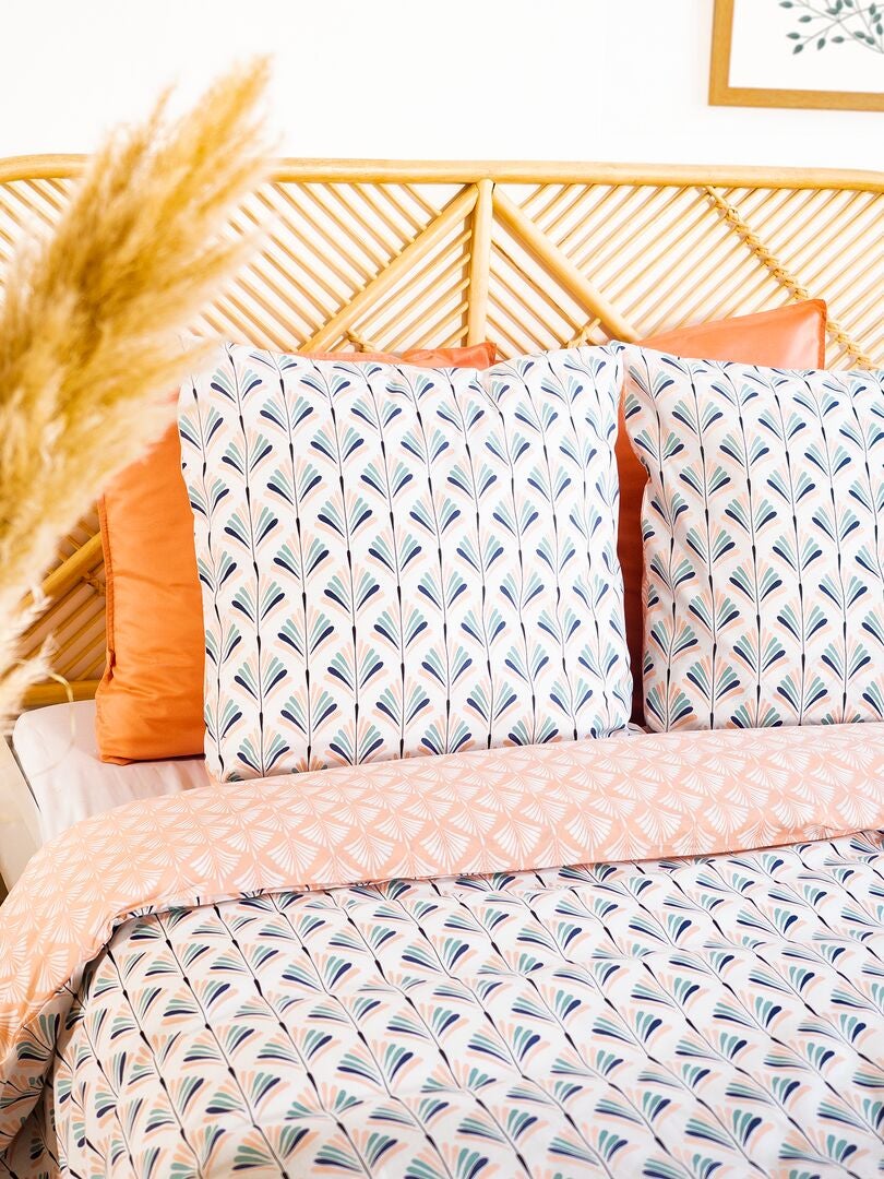 Juego completo de sábanas para cama doble - rosa/azul