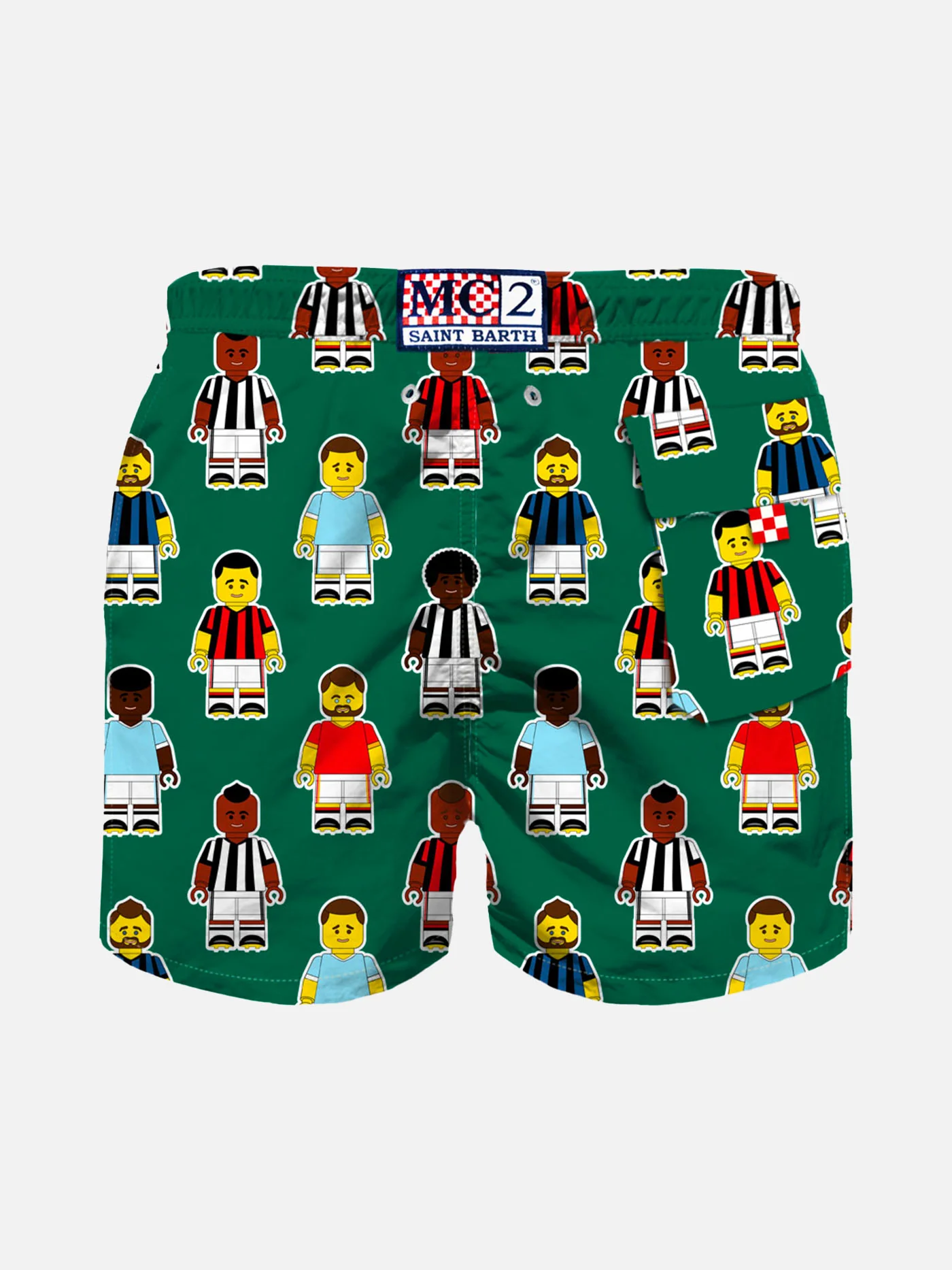 Costume da bagno da bambino con stampa calciatori