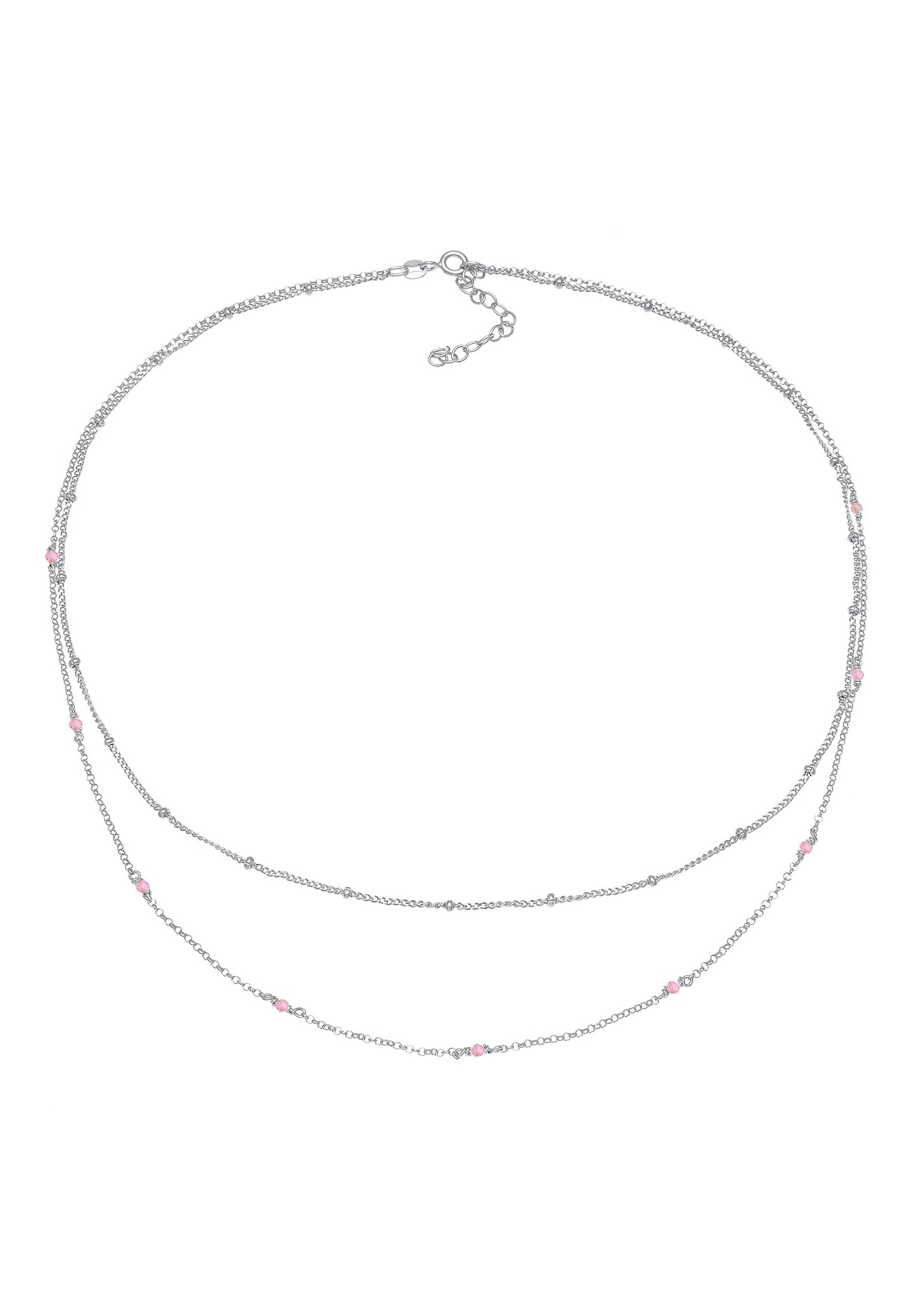 Elli Tendance filigrane pour dames avec des perles de quartz rose en argent sterling 925