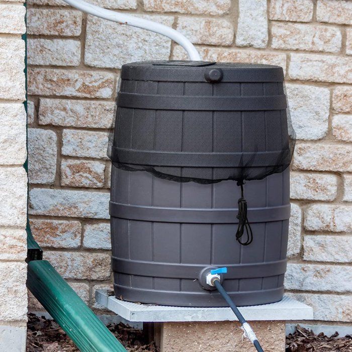 Protective Covers for Water Collector, 3 Pieces 95cm with Drawstring, Insect and Dustproof, Garden, Black