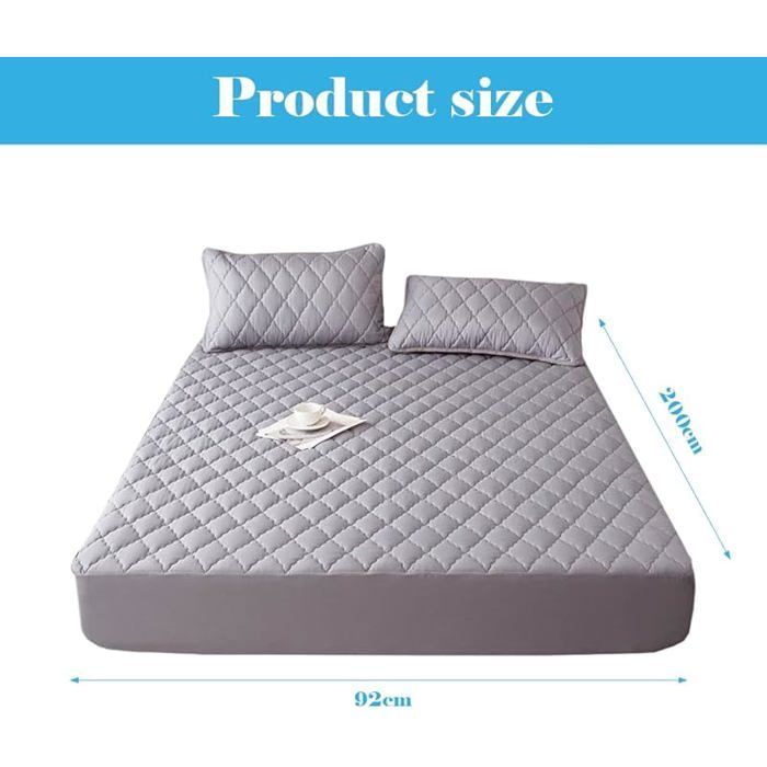 High-quality waterproof mattress protector 90 x 200 cm, Fitted sheet, Breathable mattress protector, Mattress topper for multiple fitted sheets
