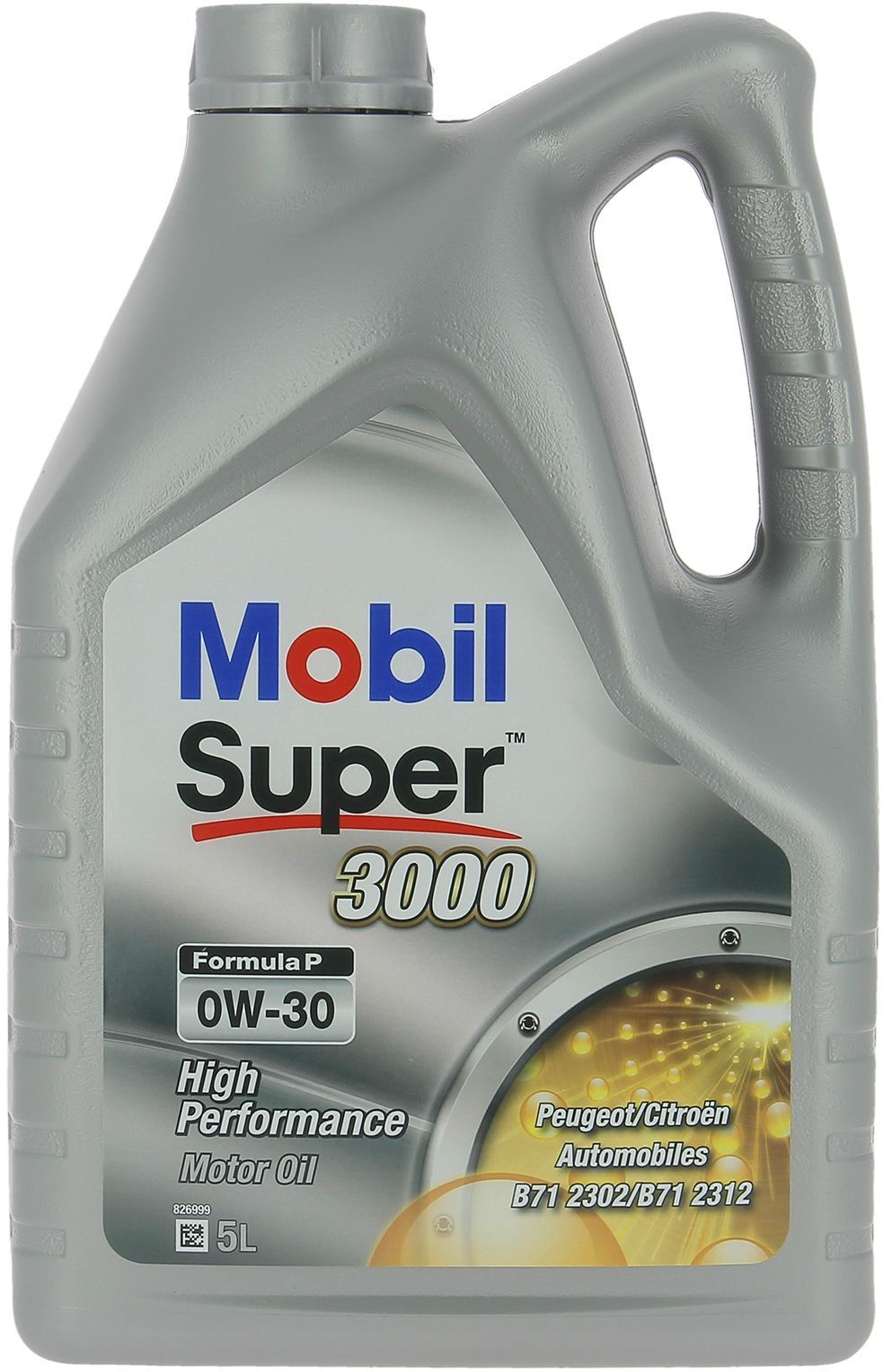 Aceite sintético para motor 0W-30 - MOBIL - Super 3000 - Formula-V - Lata de 5L - Alto rendimiento