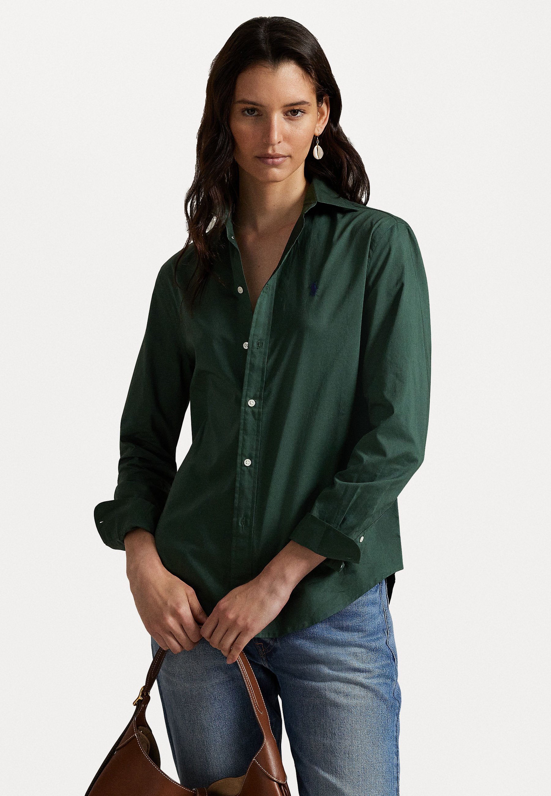 KOŠILE CLASSIC FIT COTTON TWILL SHIRT - Halenka s knoflíky - black