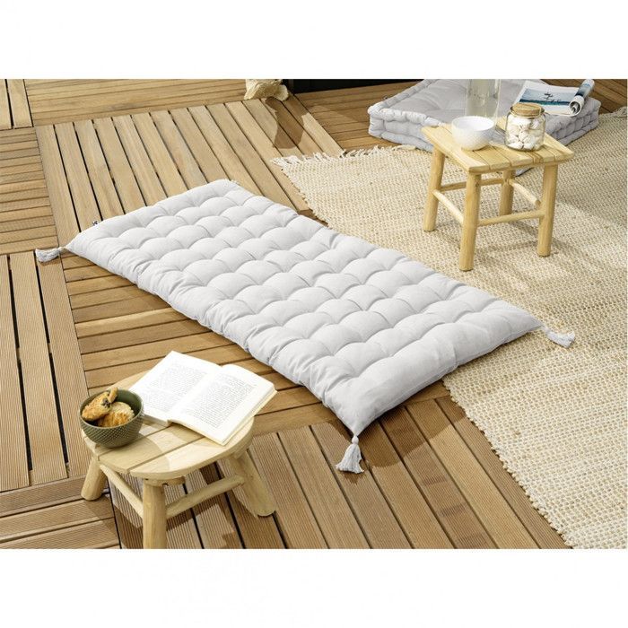 SOPHIE - Materasso da pavimento con nappe 60x120 cm Cotone Colore Nuvola