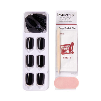 Kiss imPRESS Nails -kynnet, mustat tekokynnet, 1 kpl