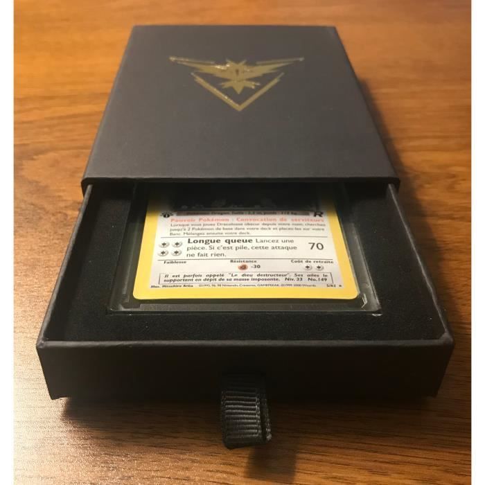 Carte Pokémon Fanmade Dracolosse obscur Dragonite Edition 1 Holographique 2/102 Teamr Rocket Near Mint Boite cadeau