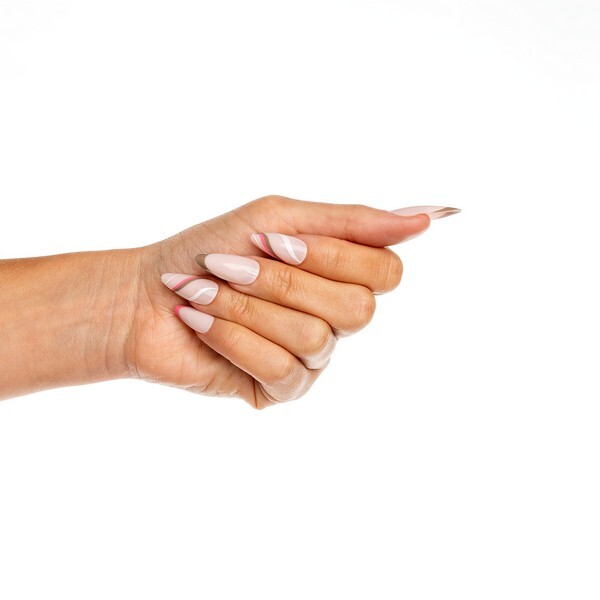 Uñas postizas Invogue Coco Blush con forma de almendra (24 piezas)
