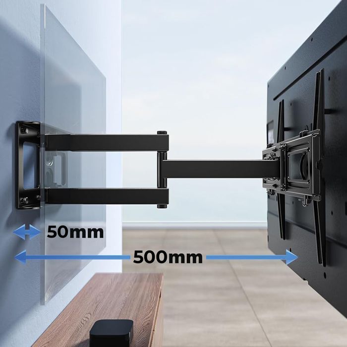Support mural accroche TV bras articulé inclinable et orientable pour TV OLED LG OLED42C26LB 42