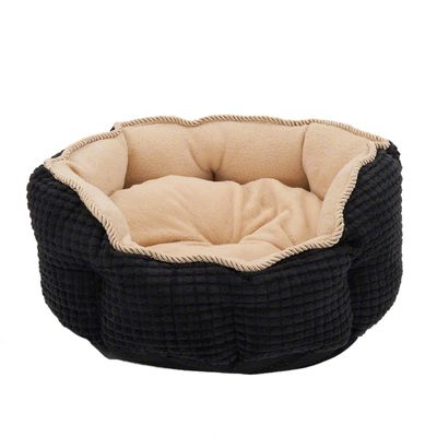 Pat confortabil Cozy Kingdom - Negru / Bej