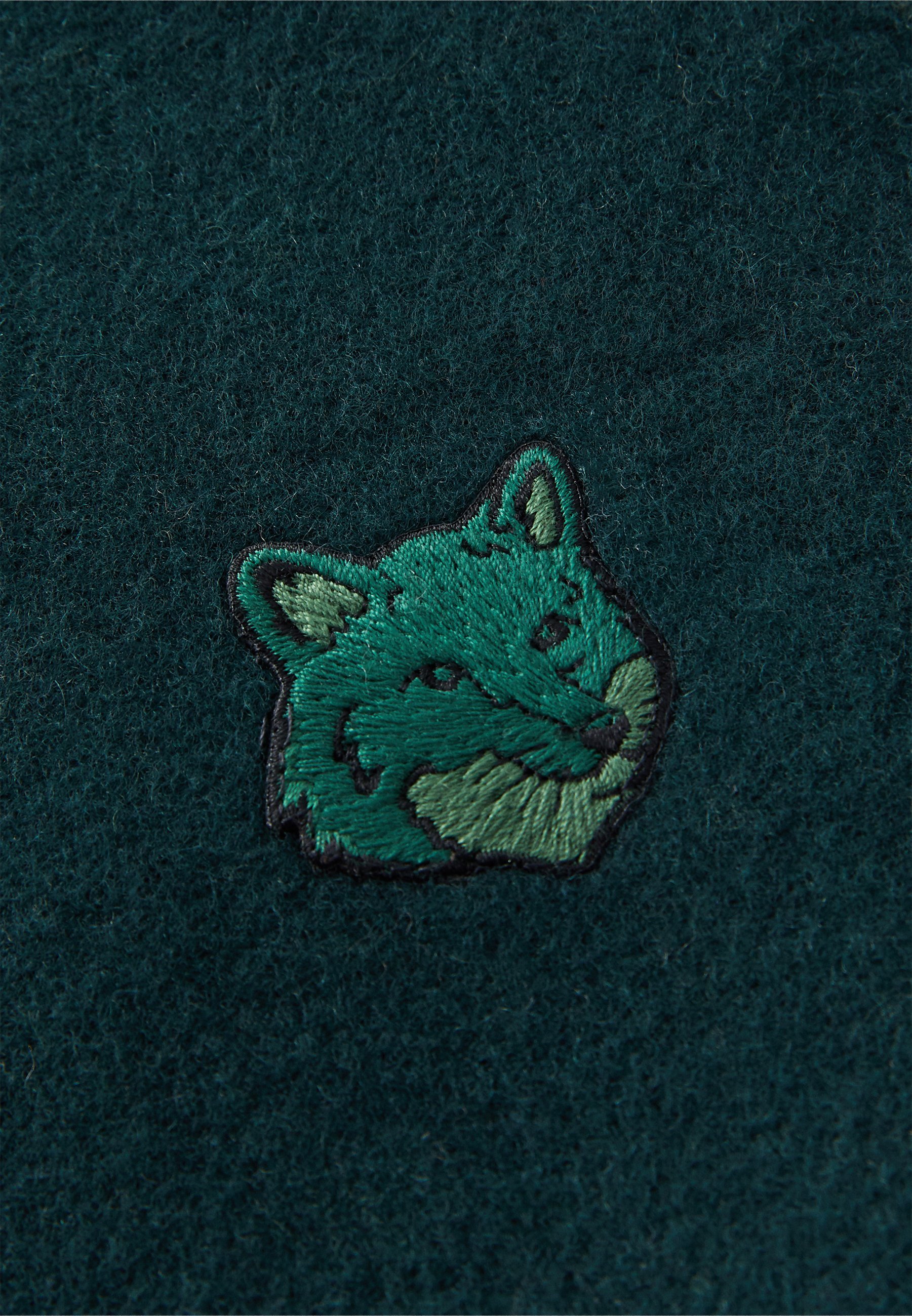 Maison Kitsuné BOLD FOX HEAD DOUBLE FACE SCARF UNISEX - Sjaal - rangergroen