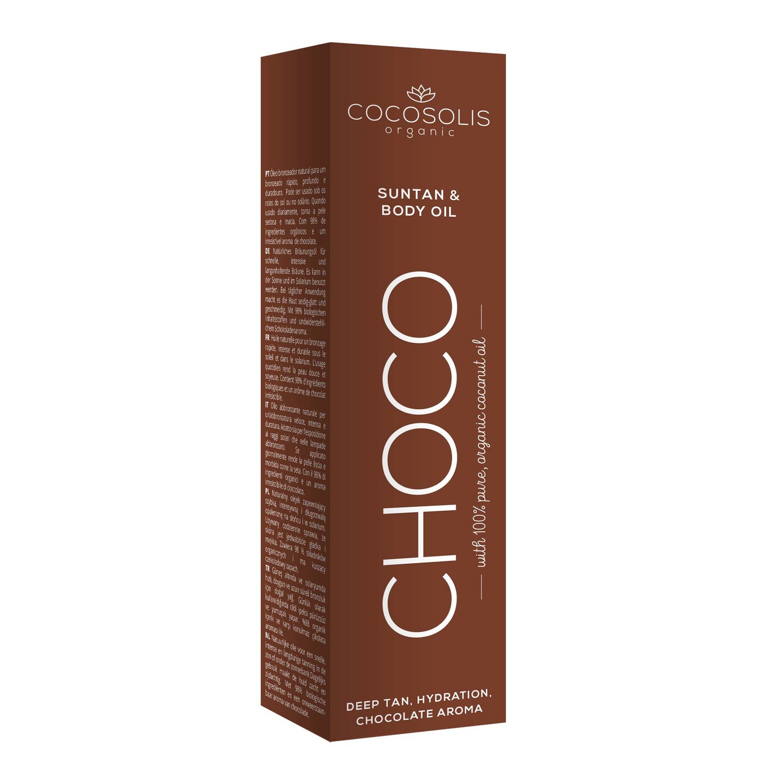 Cocosolis telový olej CHOCO opaľovací a telový olej - 200 ml