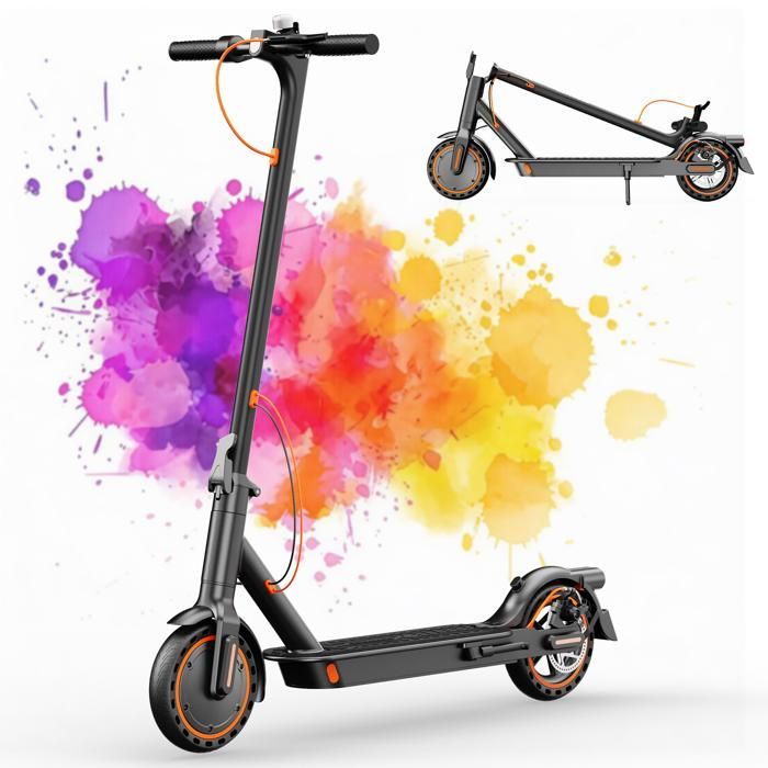 Opvouwbare elektrische scooter, 25 km actieradius, 25 km/u, 400W piekvermogen, 8,5 inch wielen, LED-display, zwart