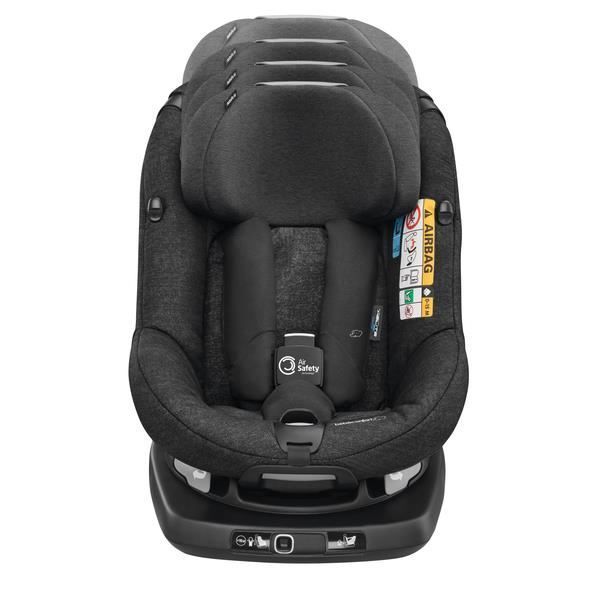 BEBE CONFORT AxissFix Air Kindersitz, Gruppe 0+/1, Isofix, drehbar, i-Size, integrierte Airbags, von 4 Monaten bis 4 Jahren, Nomad Black