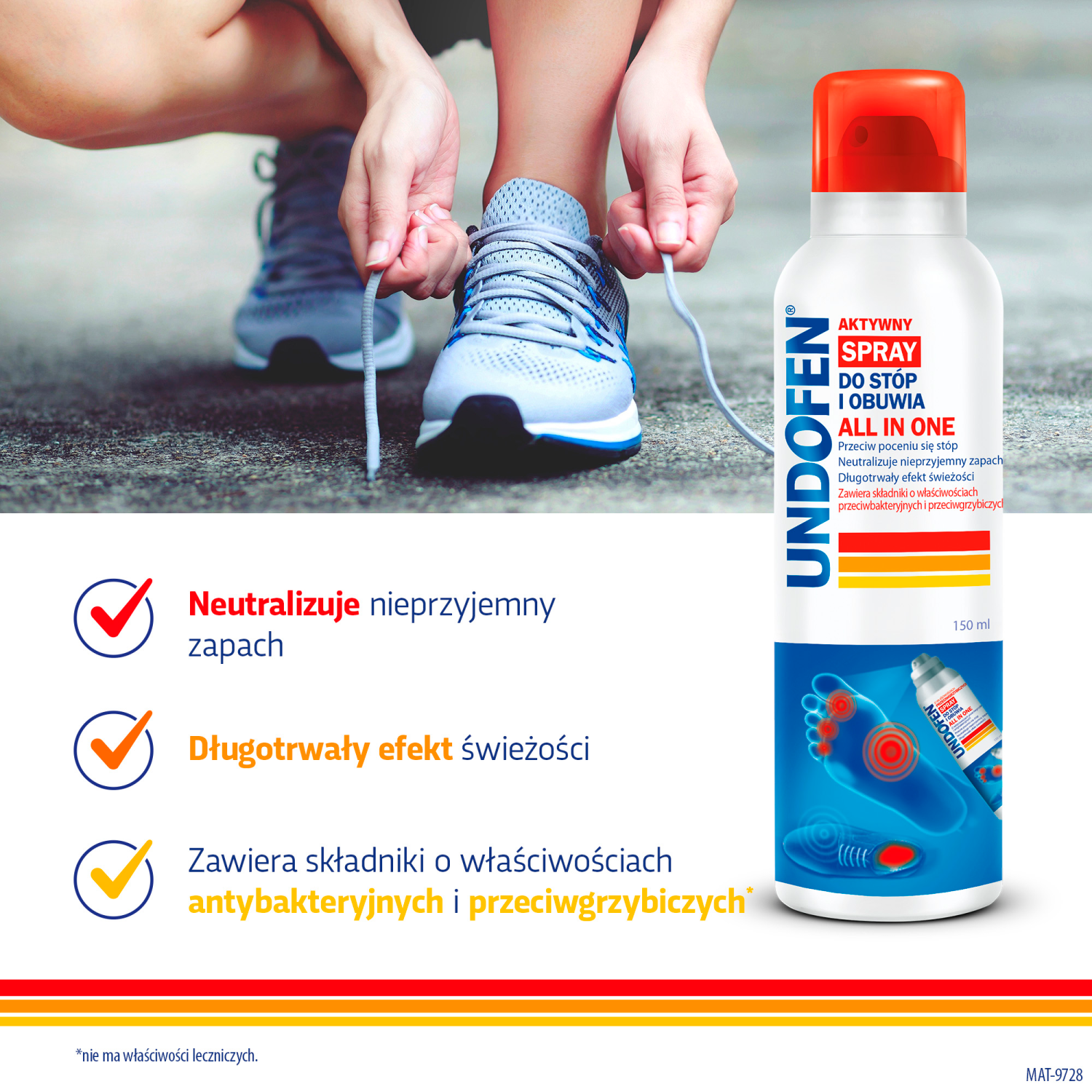 Undofen priešgrybelinis purškalas pėdoms ir batams 150 ml