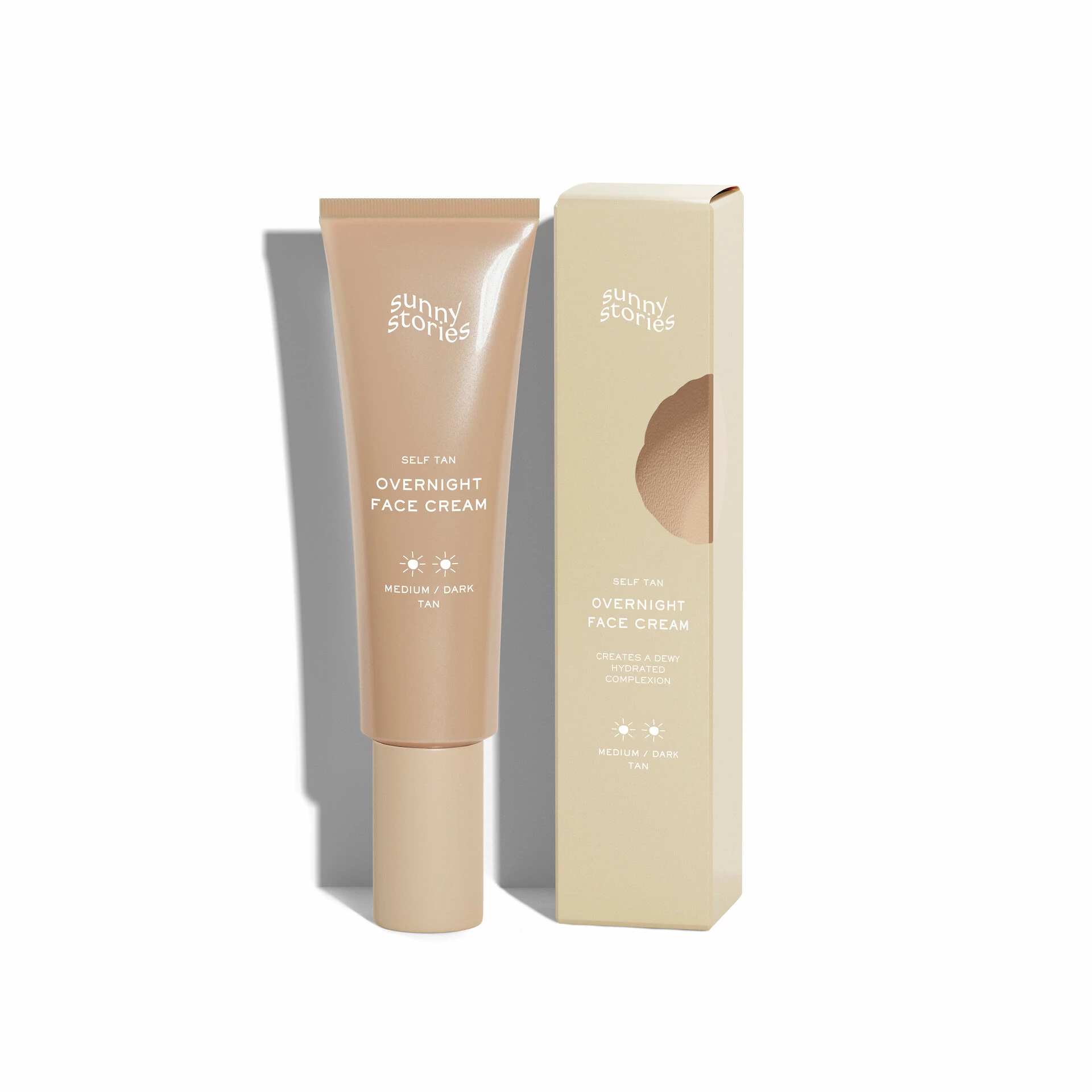 Cremă de față autobronzantă de noapte, mediu/închis la culoare, 50 ml - Sunny Stories