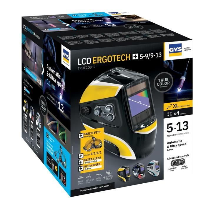 Masque LCD Ergotech+ 5/9-9/13 GYS Zwart Echte kleur - 068667