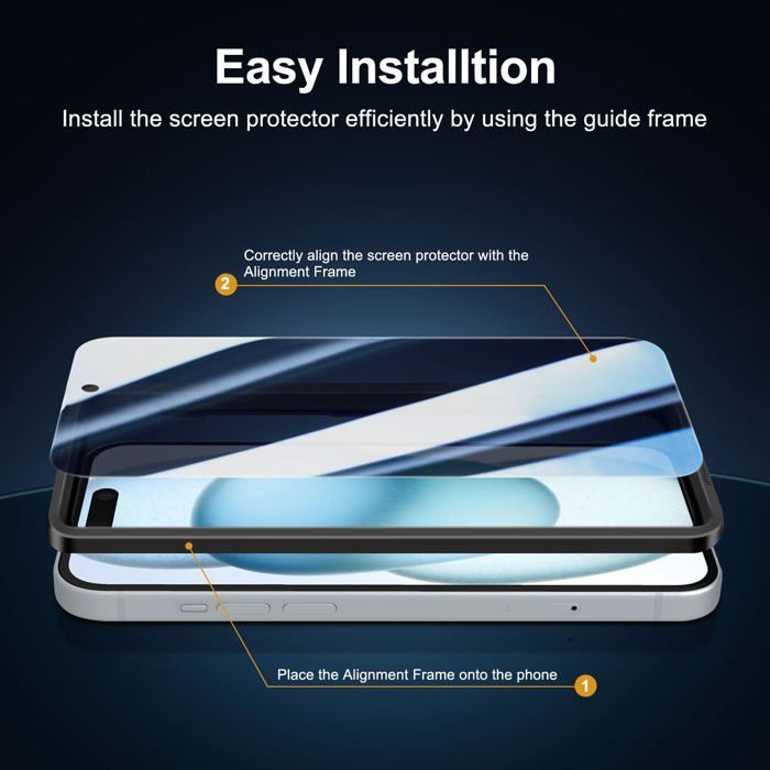 Kit de 4 unidades: 2 protectores de pantalla de vidrio templado anti-espía para iPhone 15 (6,1 pulgadas) y 2 protectores de cámara trasera.