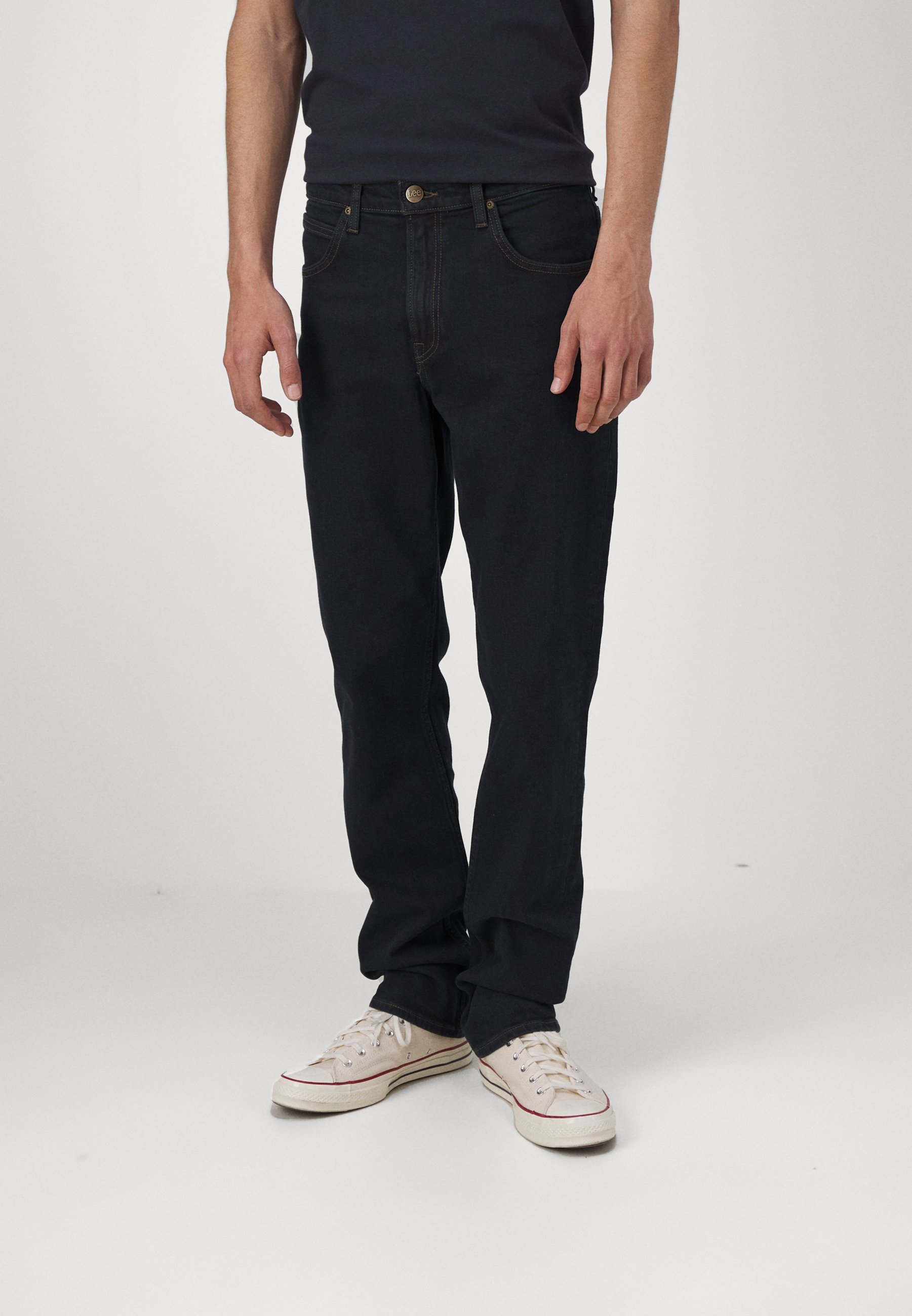 Lee BROOKLYN - Calça jeans reta - azul e preta