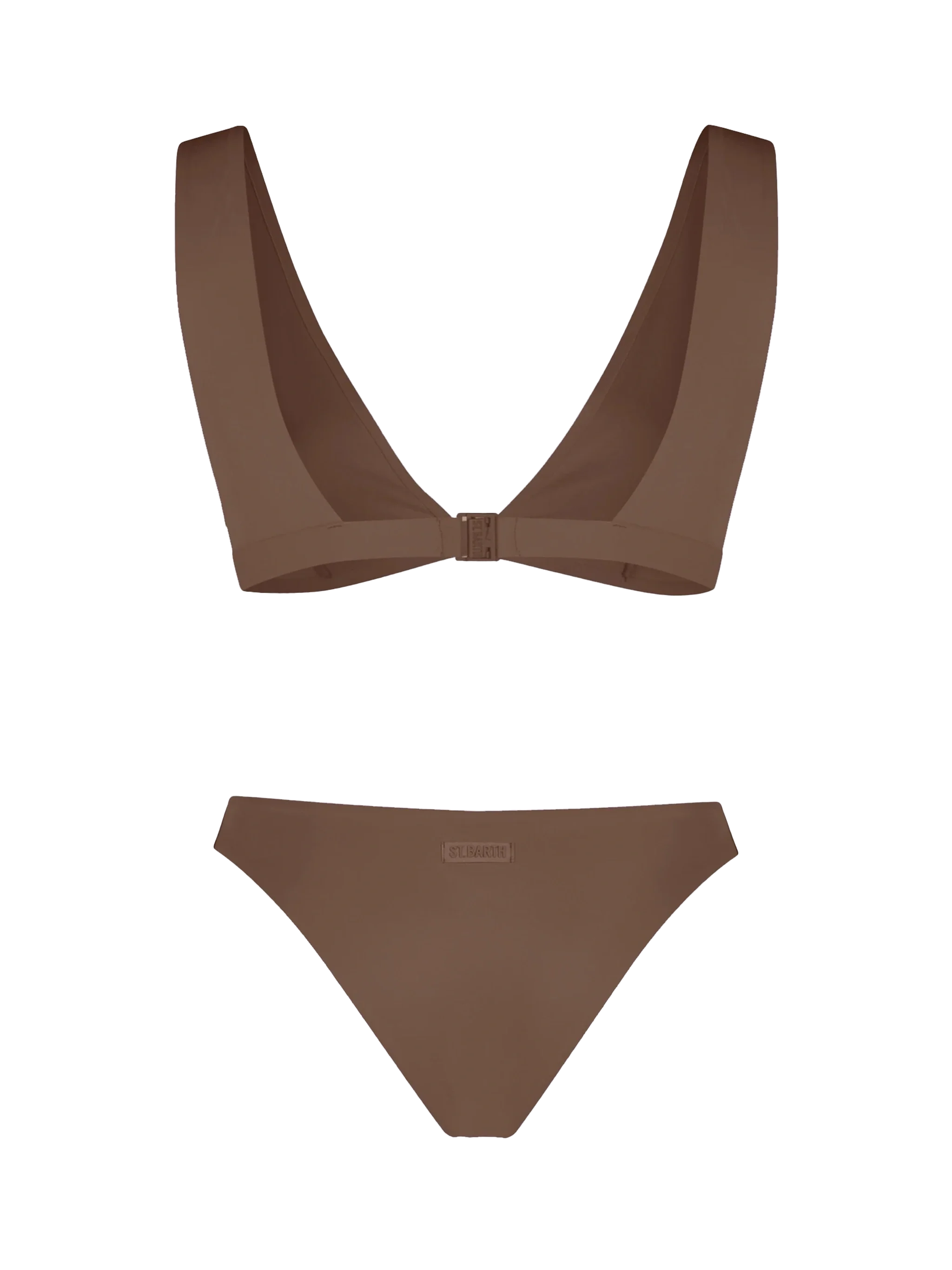 Ofelia Reanna damesbikini met V-hals, bruin en hittebestendig.