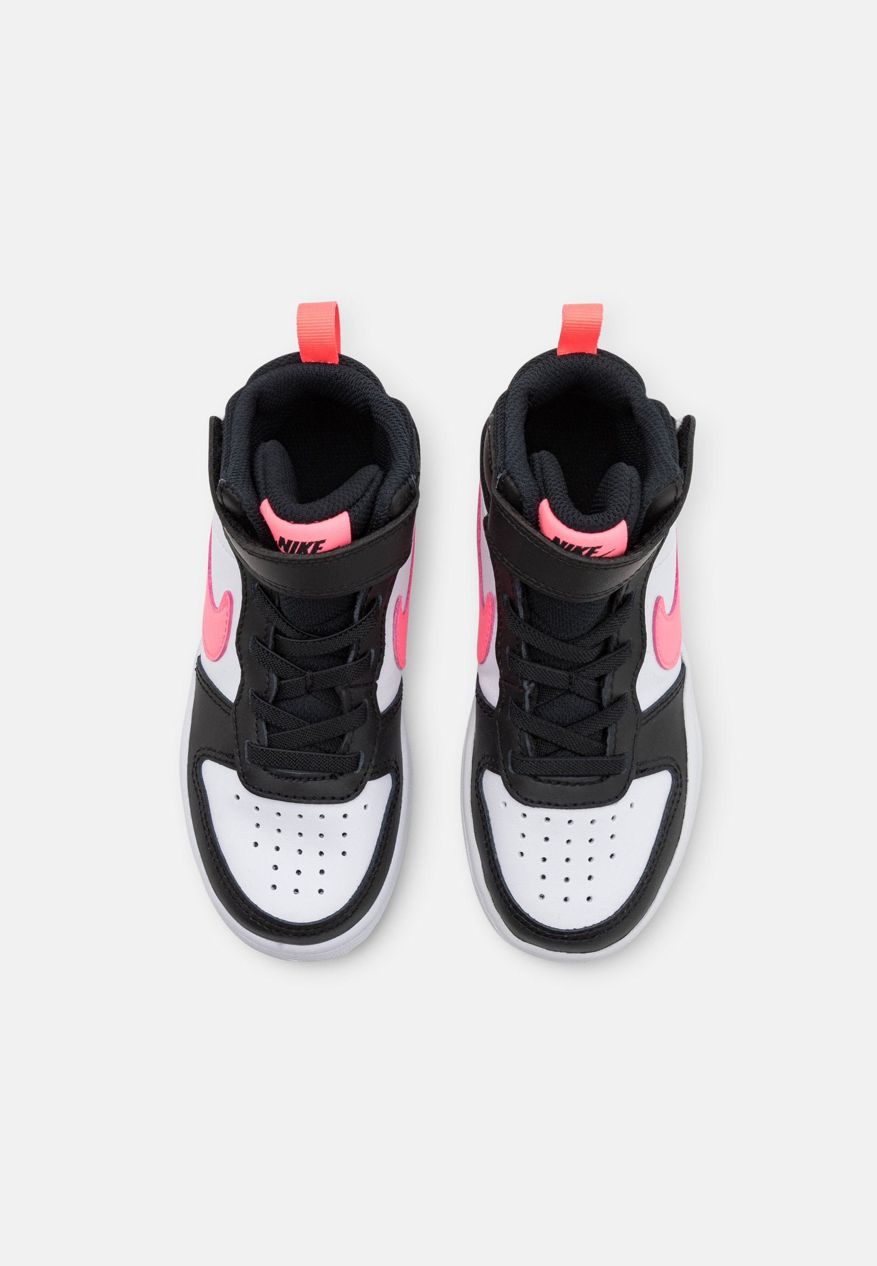 Nike Sportswear COURT BOROUGH MID UNISEX - Hoge sneakers - zwart/sunset pulse/wit